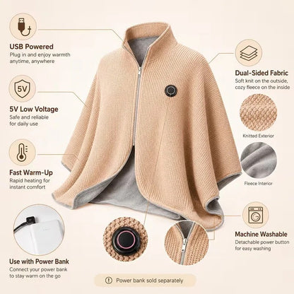 Toasty Blanki Heated Shawl